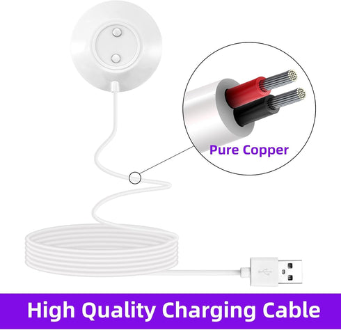 Rose Replacement Charger, 12mm Magnetic Dock Station Fast Charging USB Cable for Rose Only - 2.5Ft