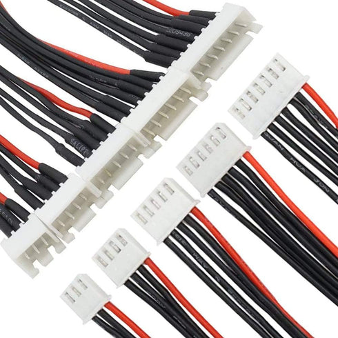 2S/3S/4S/5S/6S Battery Balance Charger Silicone Wire Extension Lead, JST-XH Connector Adapter Plug for Li-Po Batteries