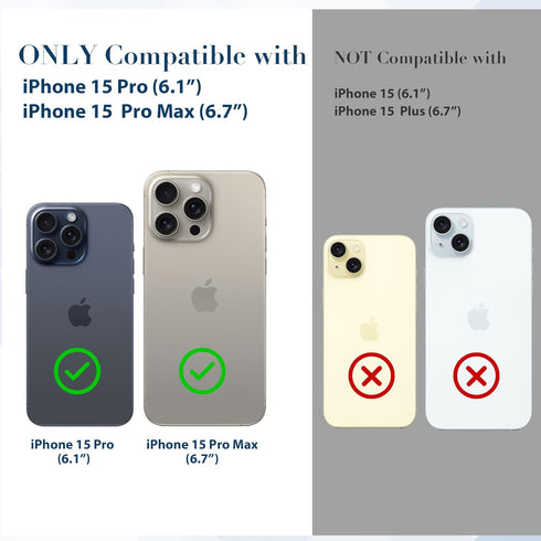 Goton for iPhone 15 Pro Max & 15 Pro Camera Lens Protector Bling Glitter, Diamond Metal Lens Cover Tempered Glass Screen Protector for 15 Promax / 15 Pro Camera Accessories Silver