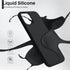 ORNARTO Slim Liquid Silicone Case for iPhone 12 Mini, 3 Layers Full Covered Soft Gel Rubber 5.4 inch-Black