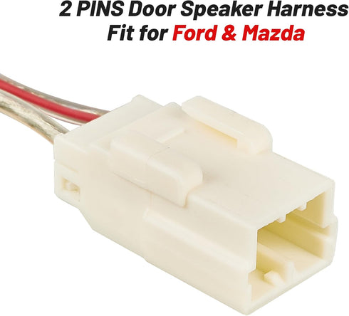RED WOLF Door Speaker Wiring Harness Adapter 2 PCS for 2002-2019 Jeep Wrangler JK, Chrysler, Dodge Vehicles