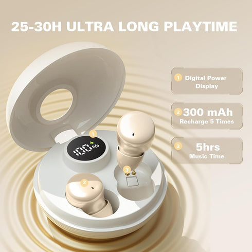 Invisible Wireless Earbuds, Tiny Micro Smallest Mini Bluetooth Headphones for Work, Discreet Design