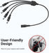 ANNKE Security Power Adapter Supply AC to DC 12V2A with 1-to-4 Splitter Power Cord for CCTV Surveillance Camera DVR