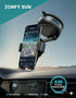 Zonfy Sun 360 17 16 15 14 13 12 Foldable Magnetic Car Phone Mount with Suction Cup Rotatable MagSafe-Compatible Holder