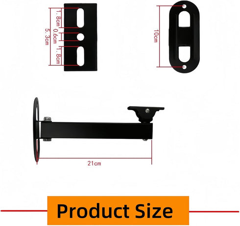 GledeYeTec 20cm 7.87" 180 Long Wall Corner Mount Bracket Arm, Long Arm Bracket Degree Rotatable Projector Wall Mount