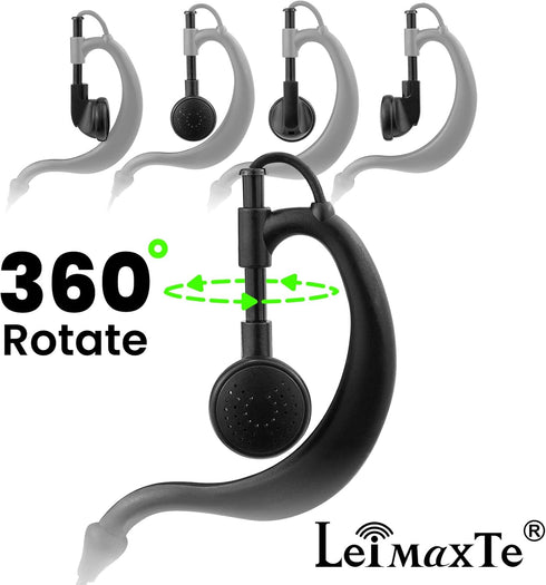 RDU4100 Earpiece Compatible with Motorola RDM2070D, CLS1110, CLS1410, CP185, CP200D Walkie Talkie Headset