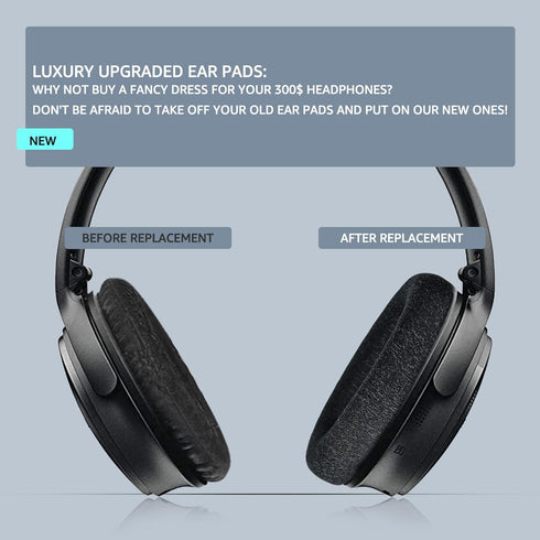 Fabric Comfort - Wzsipod Ear Pads for Bose QuietComfort 35/QC35ii Headphones, Compatible with QC45 QC25 QC2