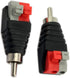 5pcs Speaker Phono RCA Male to 2 Screw Terminal Female Strip - Audio Video Spring Press Type Balum Connector