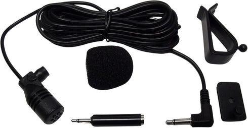 FingerLakes Universal Car Microphone Mic, Fits 3.5mm and 2.5mm Bluetooth Enabled Car Stereo Radio GPS Units, Black