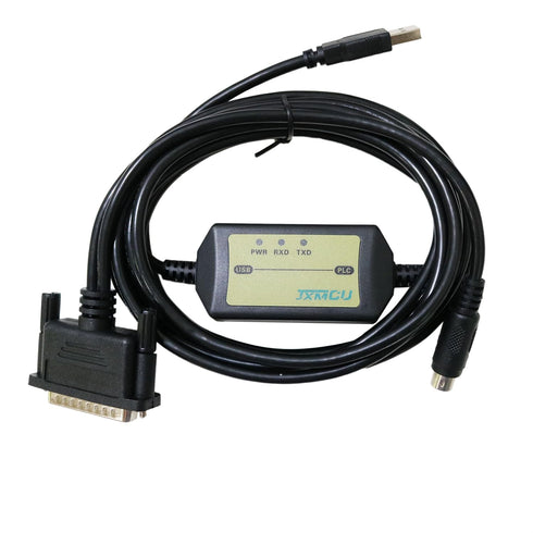USB-SC09 Programming RS422 PLC Cable A Series Interface, Compatible with PLC Cable FX Series USB to Adapter