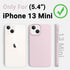 AOTESIER Shockproof Liquid Silicone Case for iPhone 13 Mini, Full Body Drop Protection 5.4 inch Slim Thin Cover, Ice