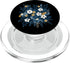 Botanical Citrus Floral Navy Orange Aesthetic Midnight Blue Botanical Citrus Floral Bouquet PopSockets PopGrip for MagSafe