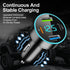 4-in-1 Fast Car Charger, PD/QC3.0/Type C Fast Charging Universal Car Phone Charger with Blue LED & Voltmeter for Car