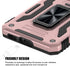 for Samsung Galaxy S23 Plus Case, Shockproof Phone Case with Sliding Camera Cover & Rotatable Ring Holder Kickstand +