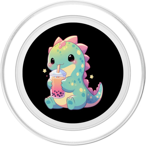 Dinosaur Dino Boba Tea Bubble Tea Anime Kawaii PopSockets MagSafe PopGrip for iPhone