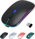 Wireless Bluetooth Mouse for iPad/MacBook Pro/Air/Laptop/PC, Rechargeable Silent Portable Slim Mouse for Surface