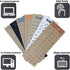 3 PCS Hebrew Keyboard Stickers for Laptop, Black Background with White Lettering for Computer Notebook Replacement