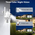 OOSSXX Dual Lens Security Cameras Outdoor System, Wireless WiFi PTZ Camera, 2-Way Audio, Color Night Vision
