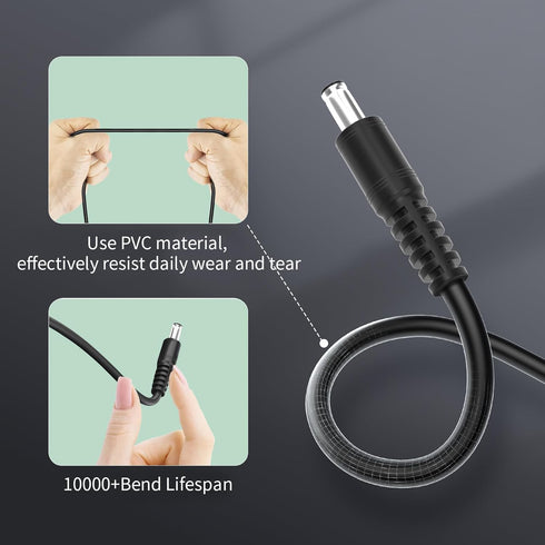 Varbmt 3.28Ft 5.5mm 2.1mm 1Pack USB C to DC Adapter Cable, Type C USB-C Female Input to DC x Power PD Charge Cable Made