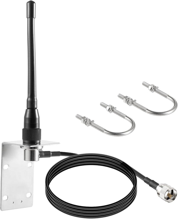 eifagur VHF Marine Radio Antenna Low-Profile 156-163MHz Antenna PL259 Connector with 16.5 Feet
