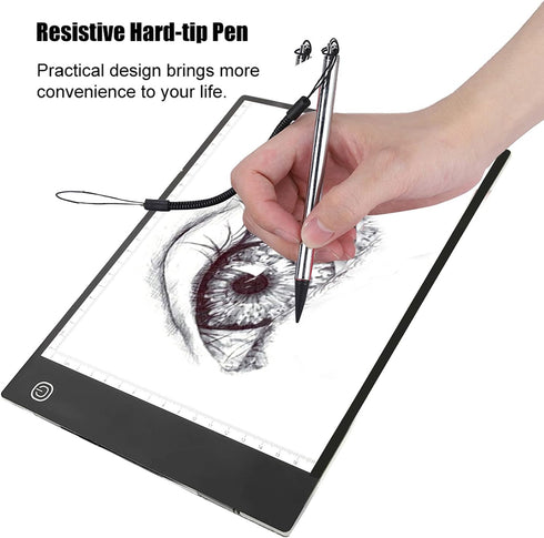 Touch Pen with Spring Rope, Resistive Hard-tip Pen with Anti-Lost Spring Rope for POS, PDA, Car Navigator (Silver)
