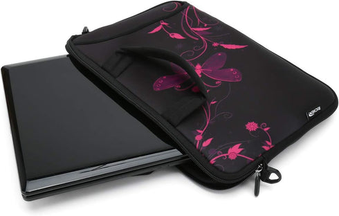 RICHEN Laptop Shoulder Bag, Neoprene Soft Carrying Travel Case with Accessories Pocket for 14-15.6 inch Notebook (Nice