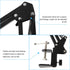 DIYEAH 1/4 Inch Metal Webcam Clamp Desktop Stand with Adjustable Scissor Arm Boom, Screw Interface, Black Suspension