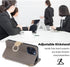 Asuwish iPhone 15 Pro Wallet Case 6.1" - Gray, with Screen Protector, Mirror Flip, Card Holder, Crossbody Strap, Stand.