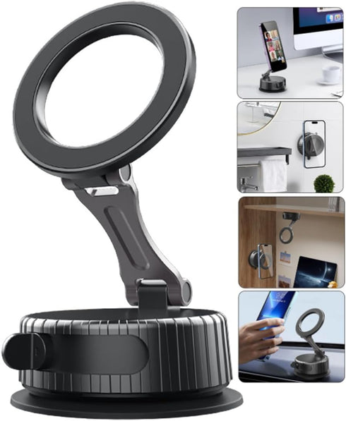RIWPKFH Latest Vacuum Magnetic Phone Holder for Car,Ultra Suction Cup Phone Mount, Foldable