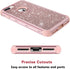 Hython Case for iPhone 8 Plus, iPhone 7 Plus, Heavy Duty Defender Protective Bling Glitter Sparkle Hard Shell Hybrid