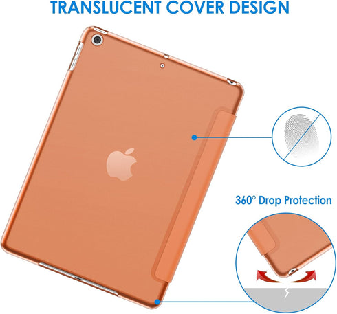 JETech Case for iPad (9.7-Inch, 2018/2017 Model), Smart Cover Auto Wake/Sleep (Papaya)
