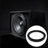 Saim 6.5" Dia Universal Black Plastic Speaker Spacer Adaptor Ring, Mounting Bracket for Car Stereo Speakers