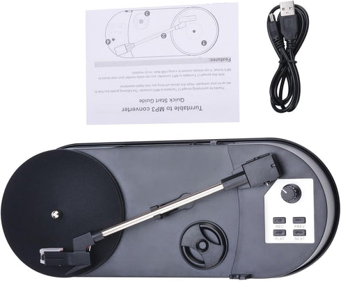 Whoasyst EZCAP613P Record to MP3 Converter with USB Integrated Auditory 33/45RPM Speed Music