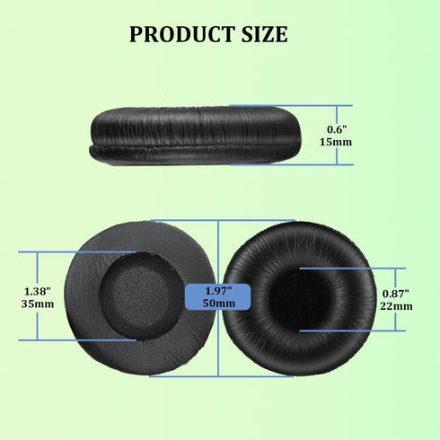 Replacement Ear Pads for Plantronics Headset - 50mm Ear Cushions Compatible with Blackwire C320 3210 3220 3320 (4 Pack)