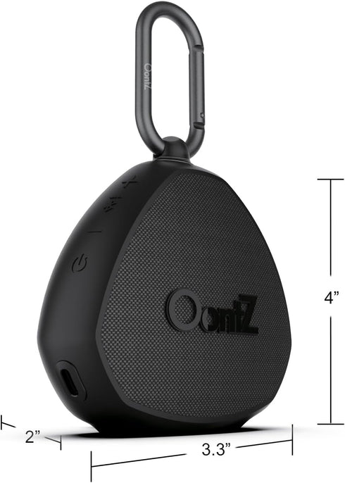 OontZ Clip Portable Wireless Bluetooth Speaker with Carabiner, 12W IPX7 Waterproof Outdoor Travel Speaker
