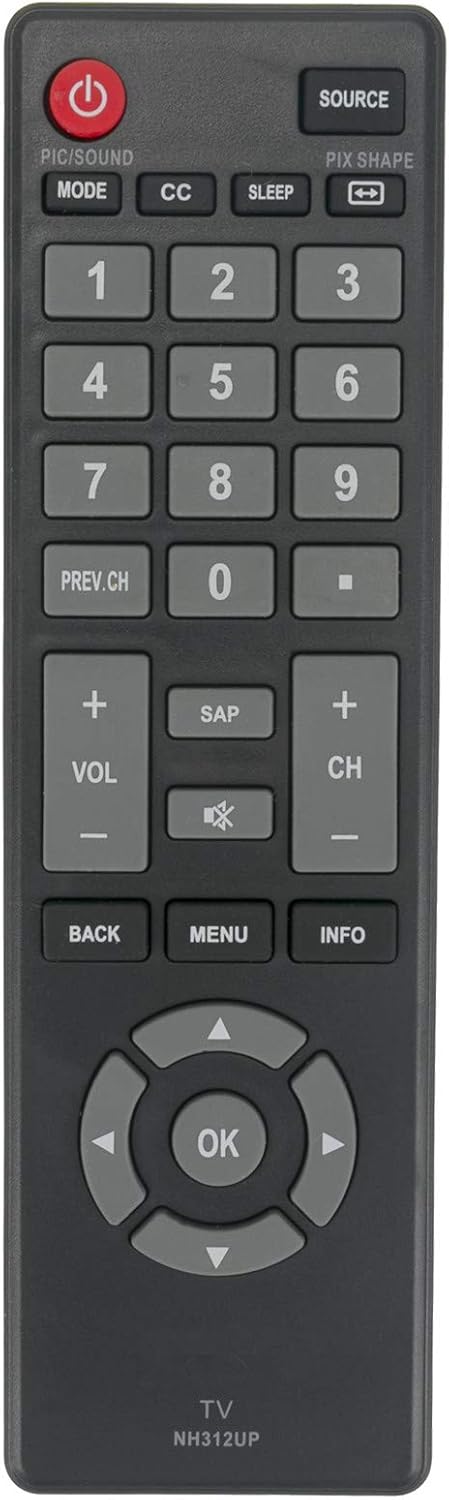 AIDITIYMI NH312UP Remote Control Replacement for Sanyo TV, Replaces NH312UP FW32D06F FW40D36F FW50D36F