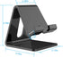 Crpich Acrylic Phone Stand, Ergonomic Design for Apple iPhone and Samsung Galaxy, Black