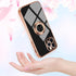 Omorro iPhone 11 Pro Max Case for Women, Bling Glitter Plating Rose Gold Slim Soft Luxury Cover with Ring Holder