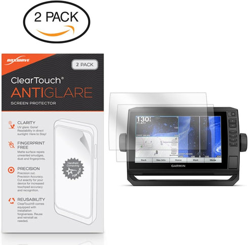 BoxWave Screen Protector for Garmin echoMAP Plus 93sv, ClearTouch Anti-Glare (2-Pack)