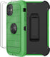 Shop iPhone 11 Heavy Duty Case with Belt Clip Holster & 2 Screen Protectors - Military Grade Rugged Protection (Green