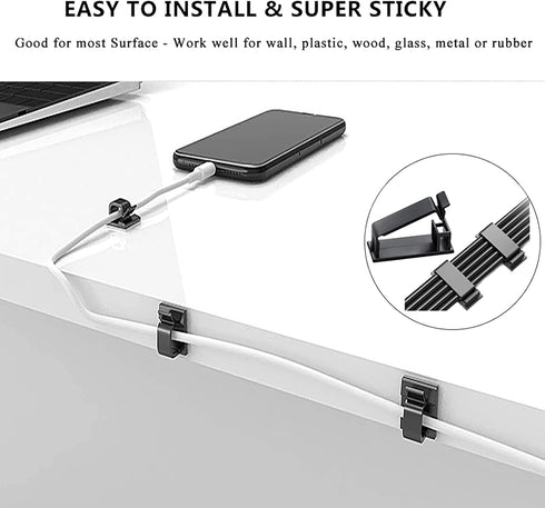 311Pcs Cable Management Organizer Kit, 4 Cable Sleeve Split, 53 Cable Clips, 12 Cord Clips Holder, 22 Cable Ties, 20