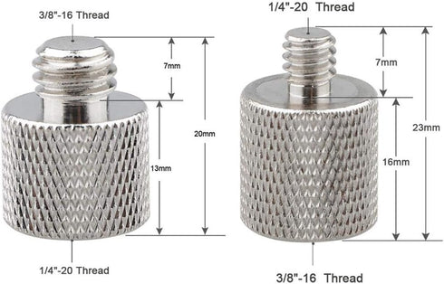 CAMVATE 1/4" Female to 3/8" Male Screw Adapter for Tripod and Camera Brass - 0910