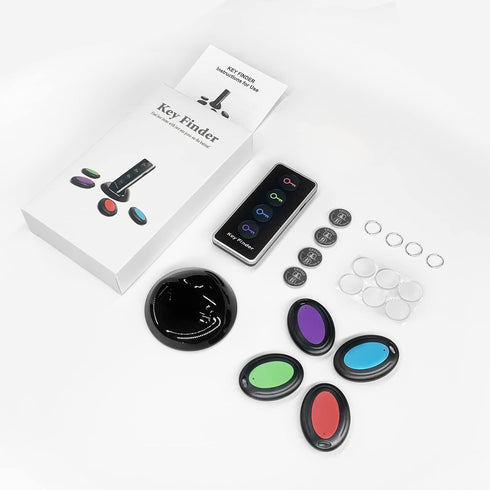 Key Finder Wireless Tracker, Easy to Use, Perfect for Seniors, 1 RF Transmitter & 4 Receivers