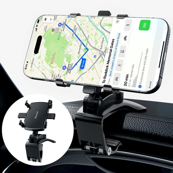 Bawyot Car Phone Holder Mount Dashboard Mirror Upgrade 360 Degree Rotation Rear View