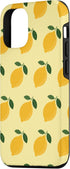Hand Drawn Digital Art Summer 12/12 Cute Lemon Fruit Pattern Citrus Case for iPhone Pro