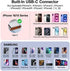 CooLuzer 5500mAh,Portable 17/16/15/15 plus/15 pro/15 Mini Power Bank,Capsule Power Phone Charger Charger with Dual