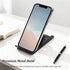 Attkryy Compact Adjustable Foldable Phone Stand for Desk - Black, Mini Mobile Holder for iPhone, Kindle