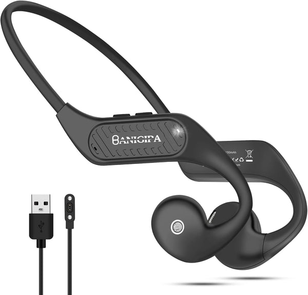 BANIGIPA Open Ear Headphones Wireless Bluetooth, Upgraded 5.3 with Microphone, Waterproof Wireless Headset for Running,
