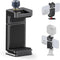 ULANZI MA33 Metal Phone Tripod Mount with 2 Cold Shoes, Adjustable Smartphone Tripod Adapter for iPhone and Samsung