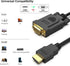 BENFEI 2 Pack 10 HDMI to VGA Feet Cable, Uni-Directional HDMI (Source) to VGA (Display) Cable (Male to Male) Compatible